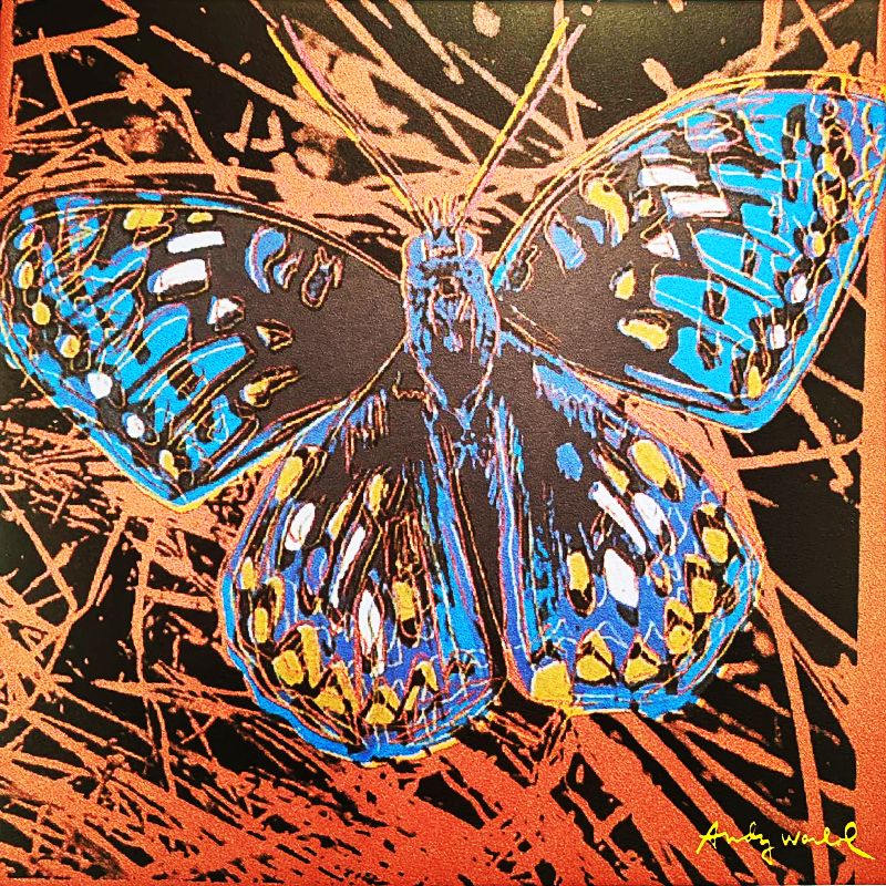 1980s Andy Warhol "Butterfly" Limited Edition Lithograph By Cmoa. photo furniture