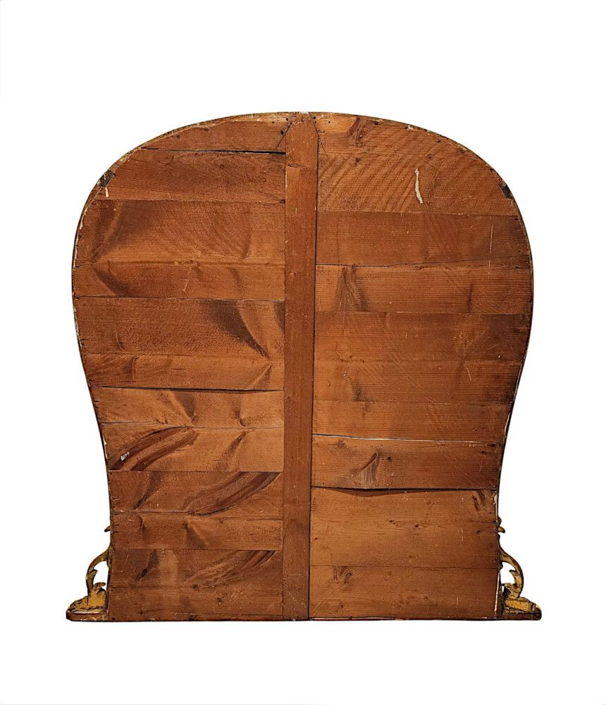 A Stunning 19th Century Large Archtop Waisted Shape Giltwood Overmantel Mirror photo 5782.7851