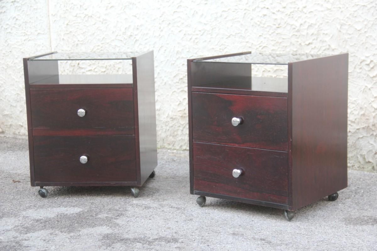 Pair Of Nightstands Carlo De Carli, 1960 For Sormani Italian Design Rosewood photo Furniture