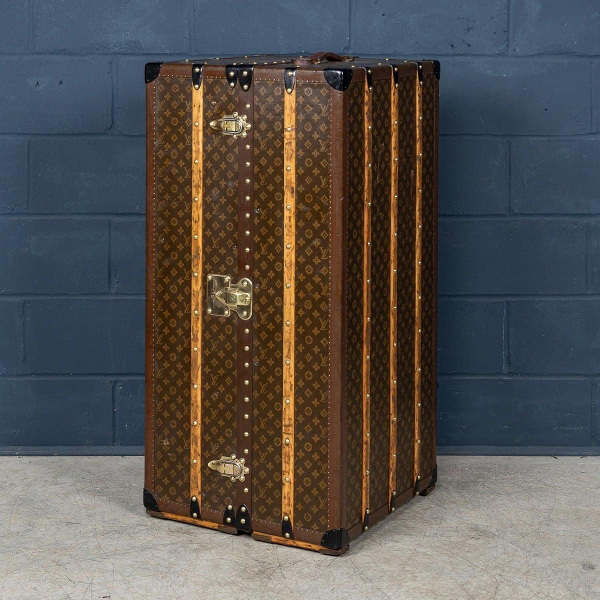 20th Century Louis Vuitton Wardrobe Trunk In Monogram Canvas, France C.1950 photo furniture