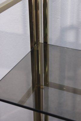 Golden Metal Shelf Attributed To Renato Zevi, Italy, 1970s photo buy