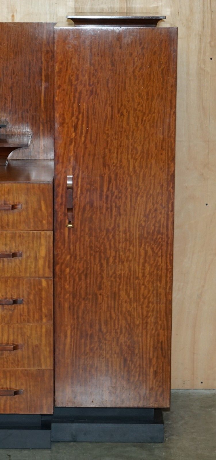 Original Antique Art Deco Cir 1920's Double Wardrobe Chest Of Drawers Compendium photo 2850.0