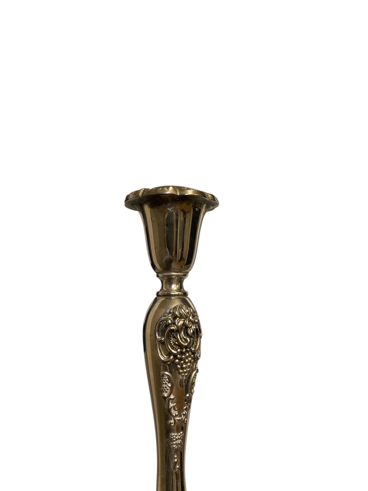 A Pair Of Silver Plated Godinger Baroque Style Candle Holders photo Home Decor