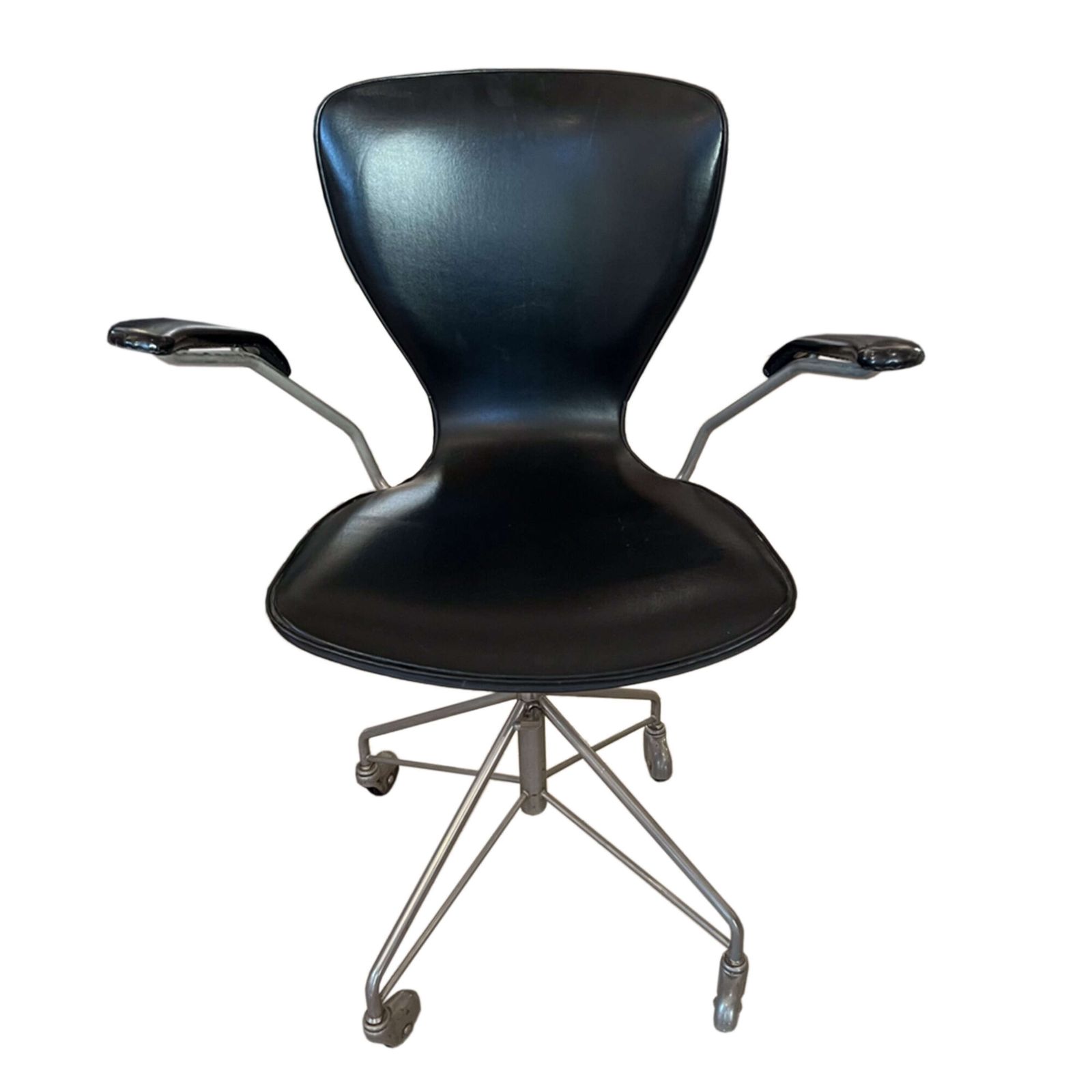Black Model 3217 Swivel Desk Chair By Jacobsen For Fritz Hansen photo furniture