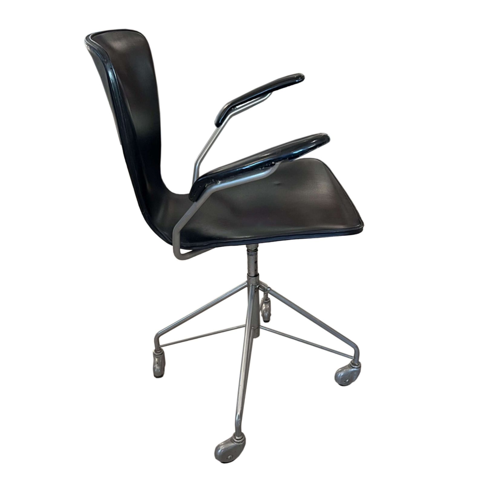 Black Model 3217 Swivel Desk Chair By Jacobsen For Fritz Hansen photo 2450.0