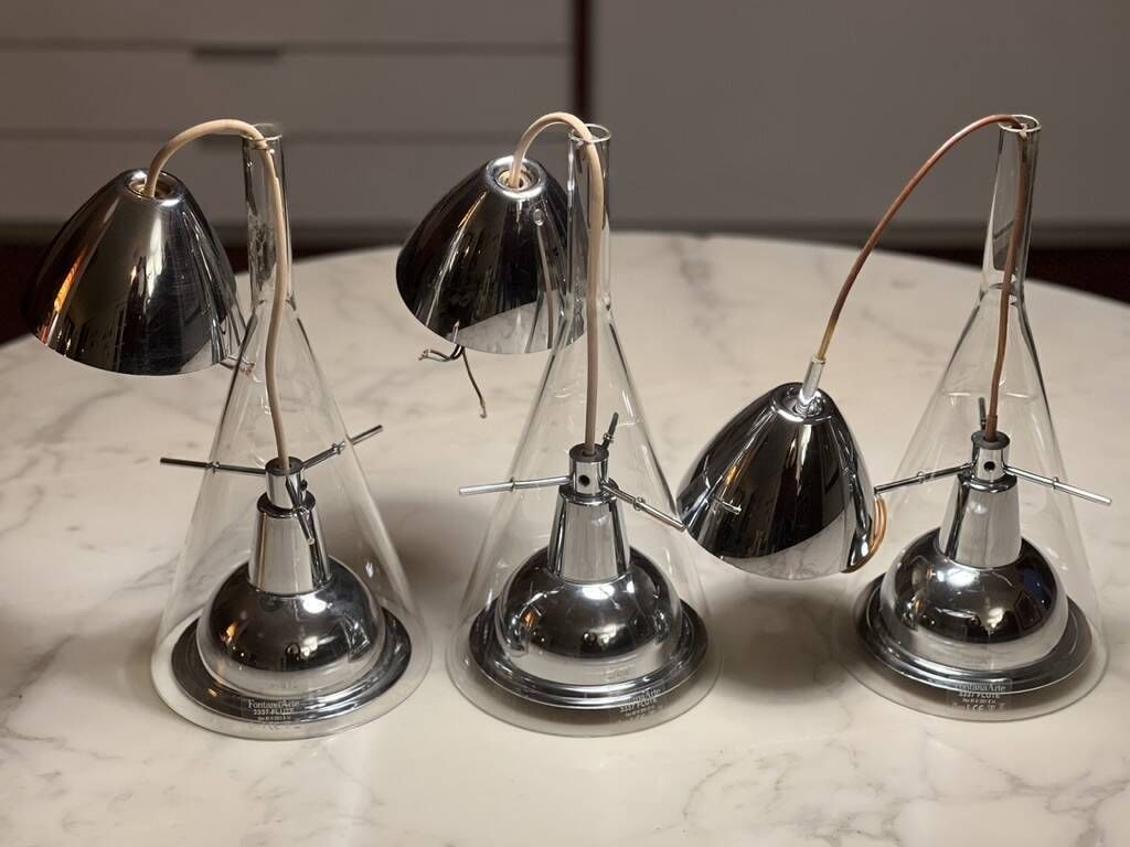 Flute Pendant Lamps 1st Edition Franco Raggi By Fontana Arte 1999 photo furniture