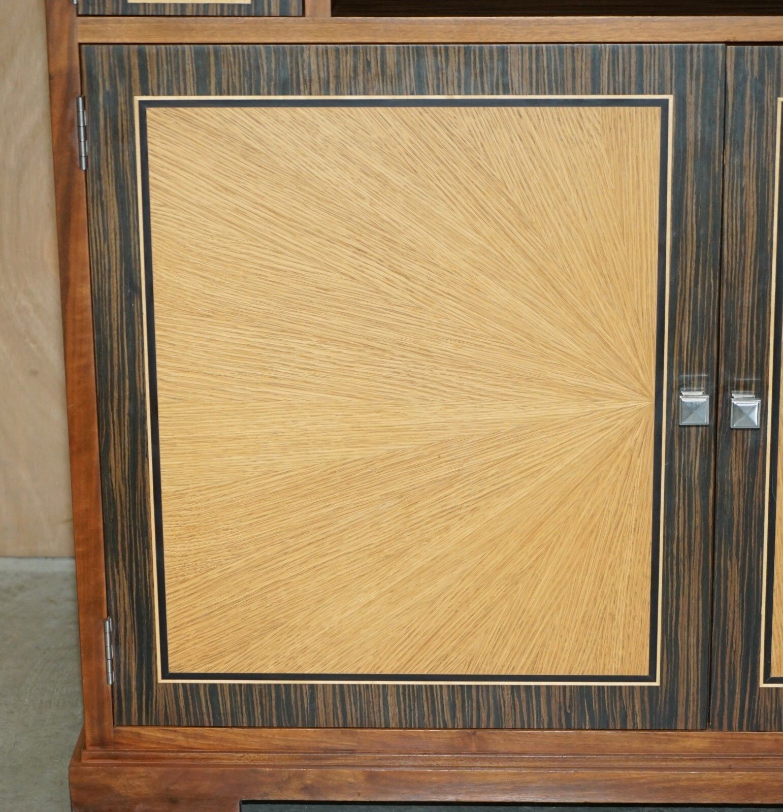 Pair Of David Linley Chelsea Satinwood Macassar Ebony Sideboard Tv Media Unit photo vinterior