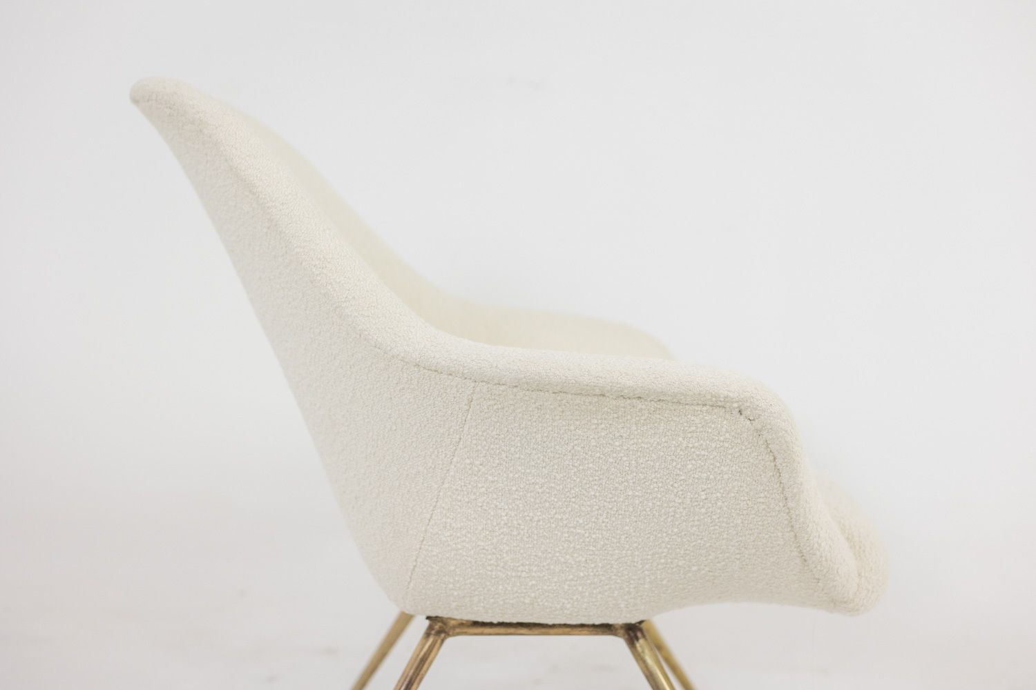 photo furniture Pair Of Cocktail Armchairs In Golden Brass. 1960’s.