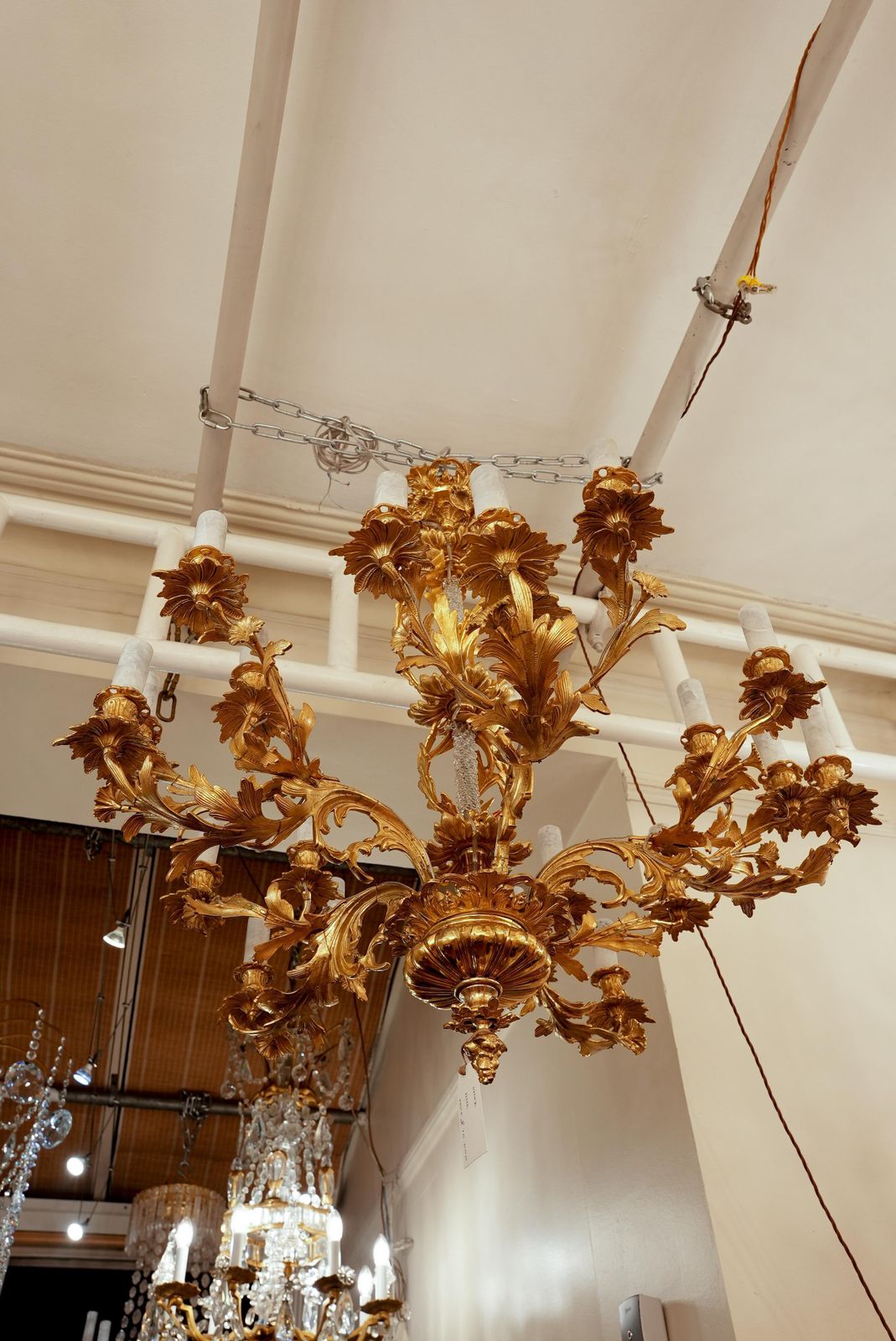 A Magnificent Bronze Gilt French Rococo Chandelier With 20 Flames photo buy