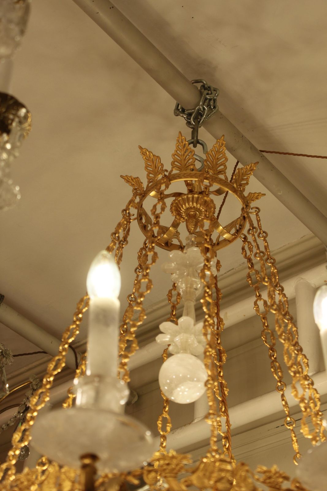 XIX Century Empire Round Rock Crystal Chandelier photo 12000.0