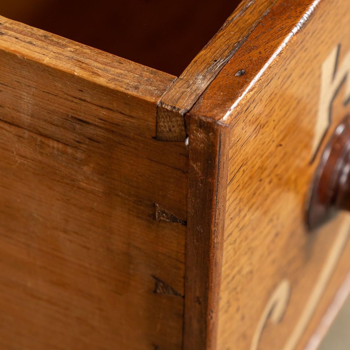 photo furniture Antique 19th Century Victorian Solid Oak & Glass Dresser, Later Painted C.1890