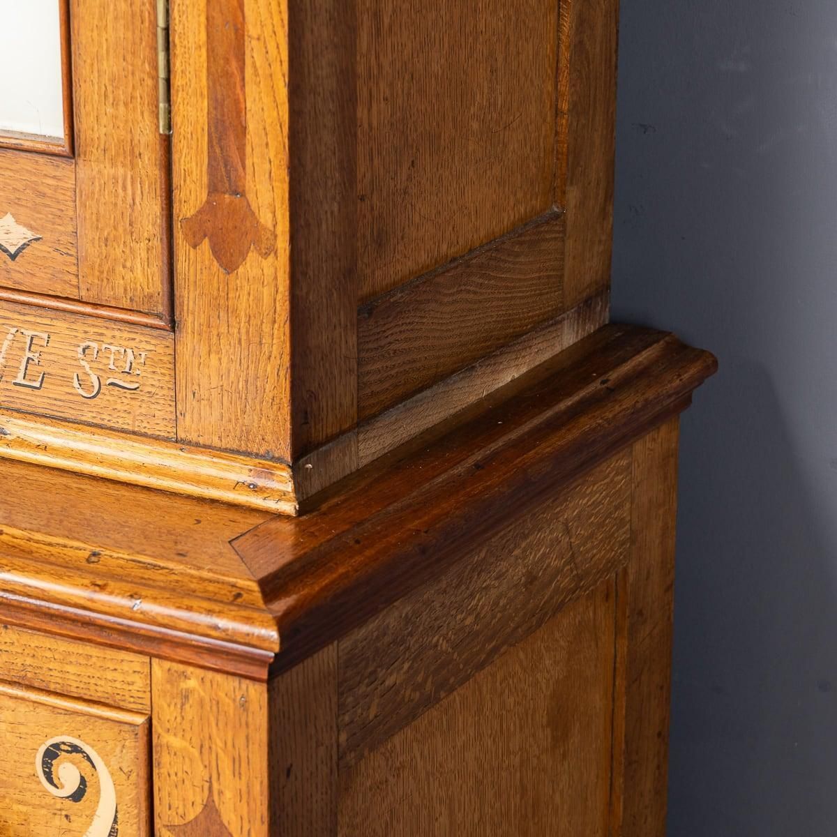Furniture Antique 19th Century Victorian Solid Oak & Glass Dresser, Later Painted C.1890 photo