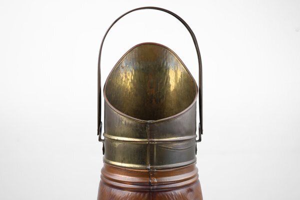 photo furniture Copper Umbrella Stand With Embossed Image Of Rubbens, France, 1900s