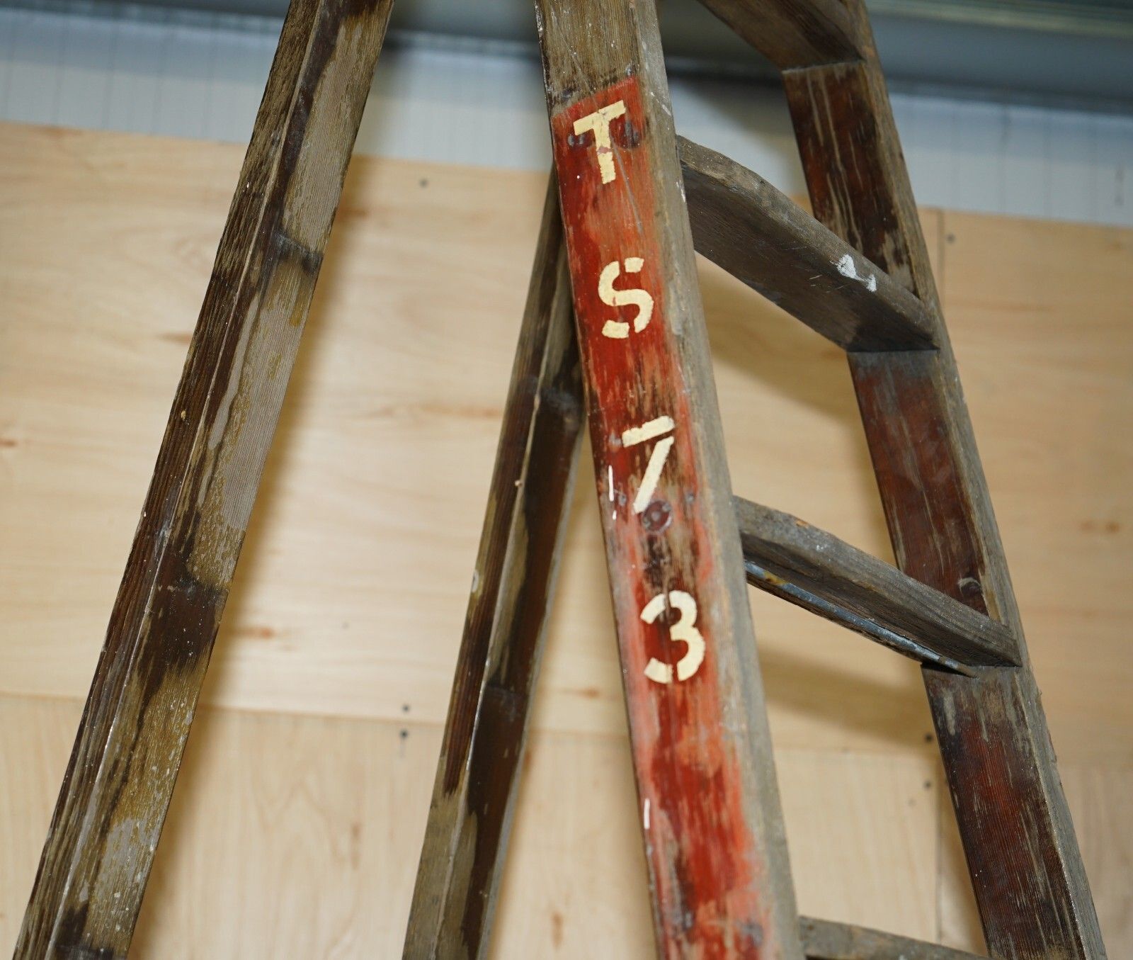 Huge 3+ Meter Tall Doe Ts73 Stamped Fruit Pickers Painters Antique 1880 Ladder photo 1450.0