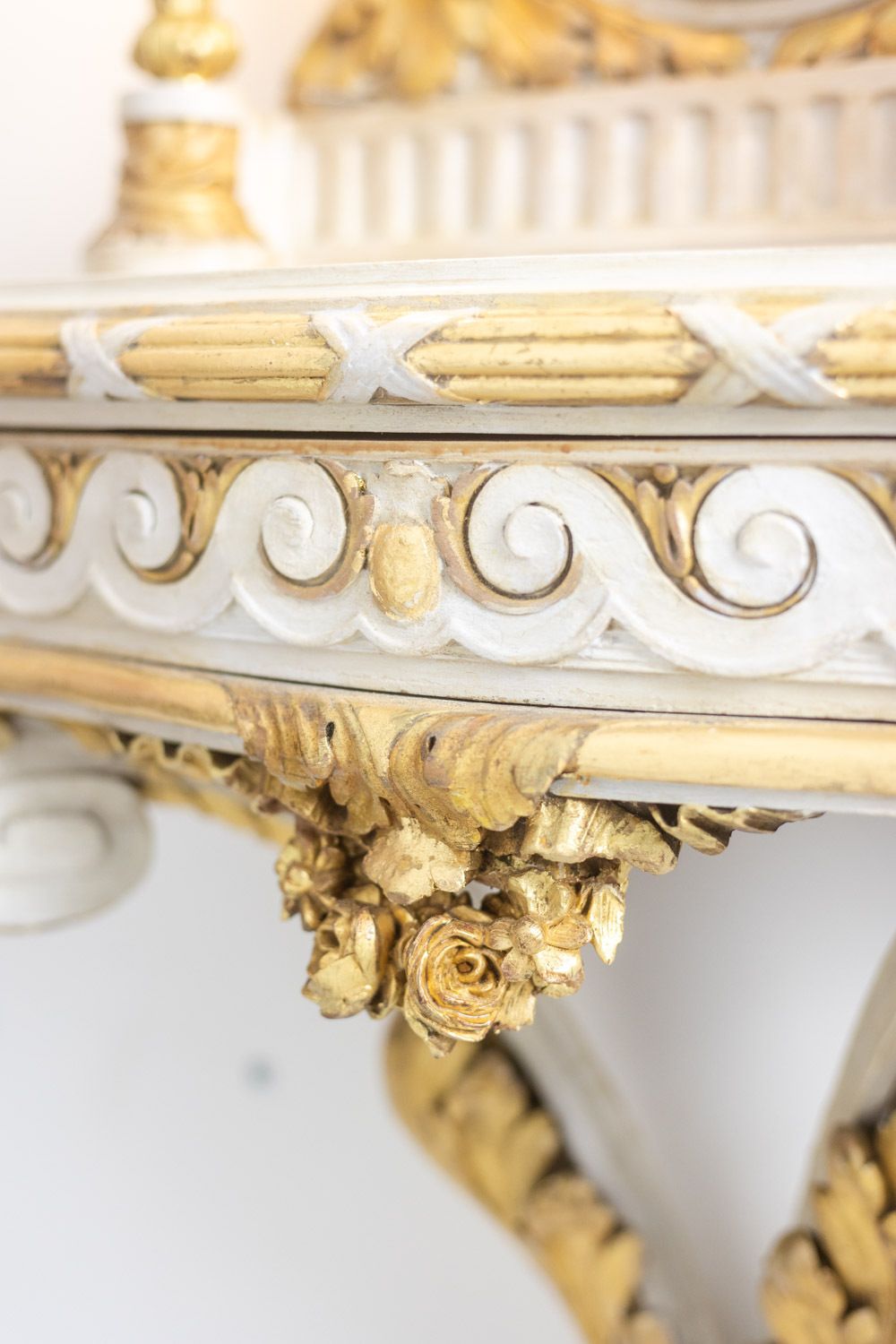 Console In Gilded And Lacquered Wood In Louis XVI Style. Circa 1900. photo 3800.0