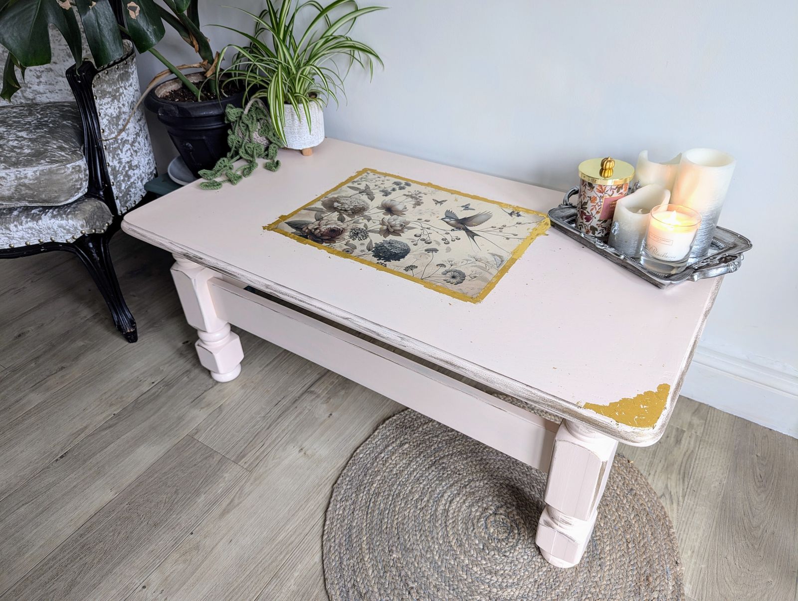 Upcycled Coffee Table Frenchic Sweet Cheeks Pink photo 120.0