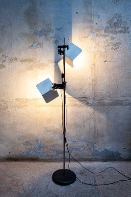 Triedro Floor Lamp In Lacquered And Chromed Metal By Joe Colombo For Stilnovo, Italy, 1970s photo furniture
