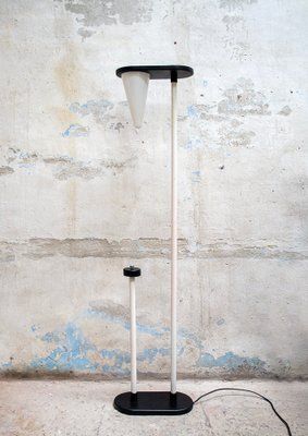 Halogen Floor Lamp With Glass Cone And Lacquered Metal, Italy, 1970s