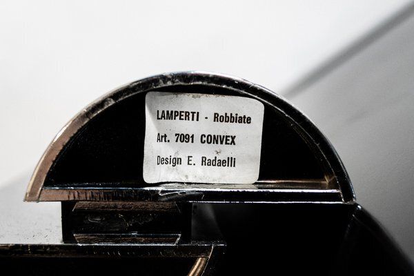 Chromen Bolle Dubbele Vaas Van E. Radaelli Voor Lamperti Robbiate, Jaren 1970 photo Woonaccessoires