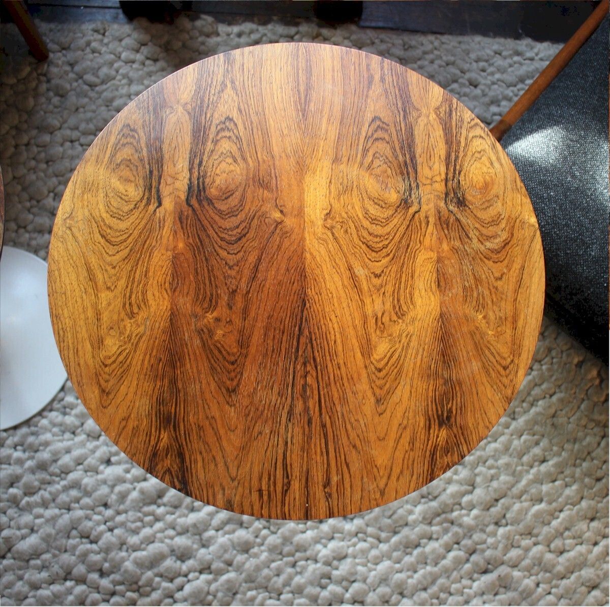 Pair Of Arkana Tulip Based Rosewood Side Tables photo vintage