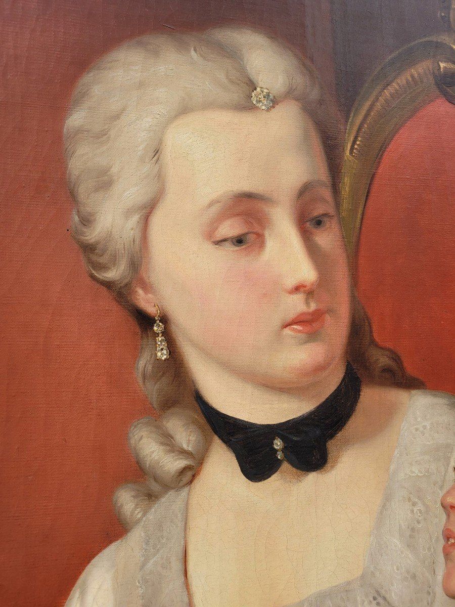 C Hermelein, Portrait Of Princess Elisabeth Of Prussia And Her Sons, 19th Century photo Art