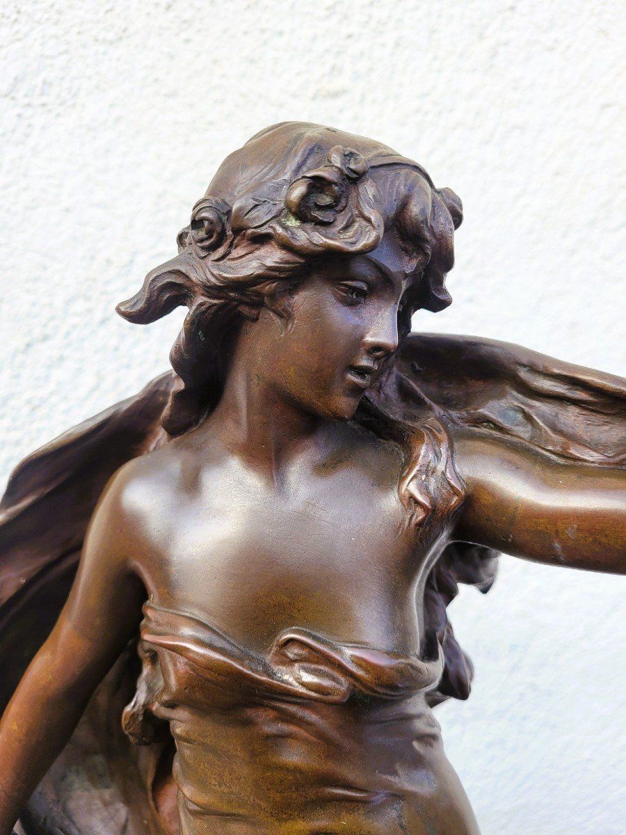 E Marioton, Pompeian Dancer, Signed Bronze, Late 19th Early 20th Century photo furniture