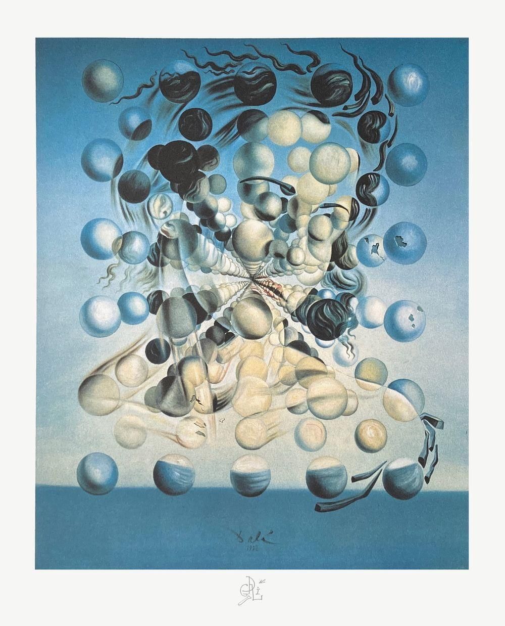 1990 Salvador Dali Galatea Aux Sphères Lithograph Print photo furniture