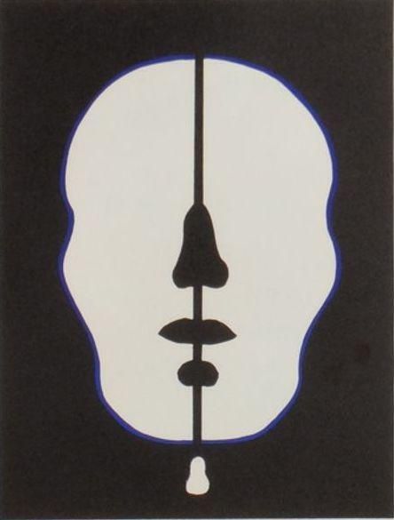 1972 "Visage Négatif" Lithograph By Roy Adzak photo furniture
