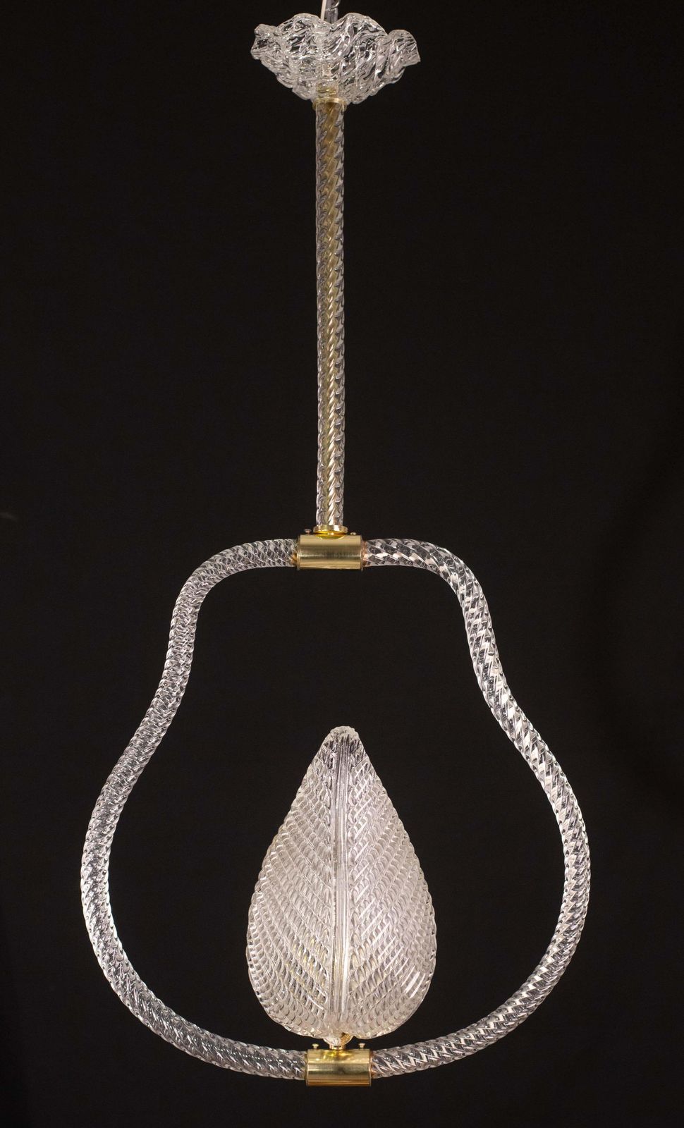 Trasparent Jewel Murano Glass Chandelier By Barovier E Toso, 1950s photo Lighting