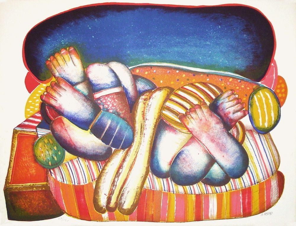 1970s Abraham Hadad "Femme Sur Canapé" photo furniture