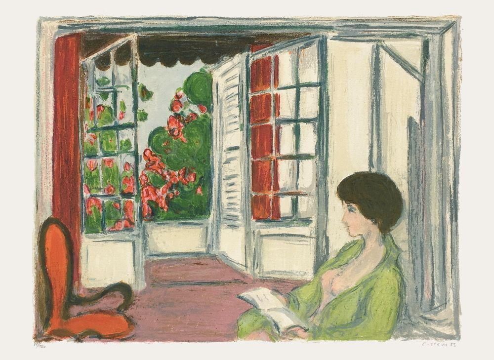 1985 André Cottavoz Woman In An Interior Lithograph