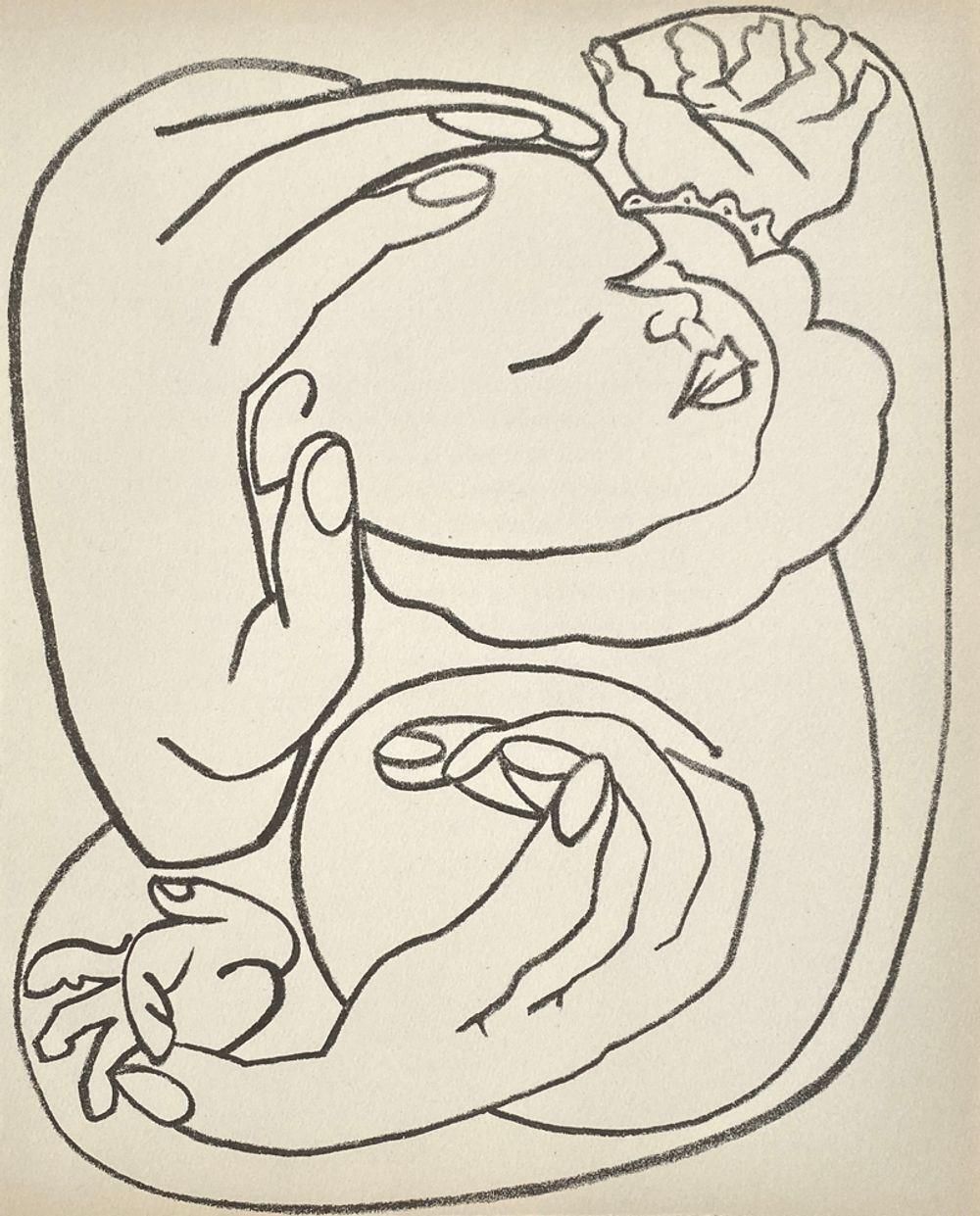 1951 Françoise Gilot Pages D'amour Lithograph photo furniture