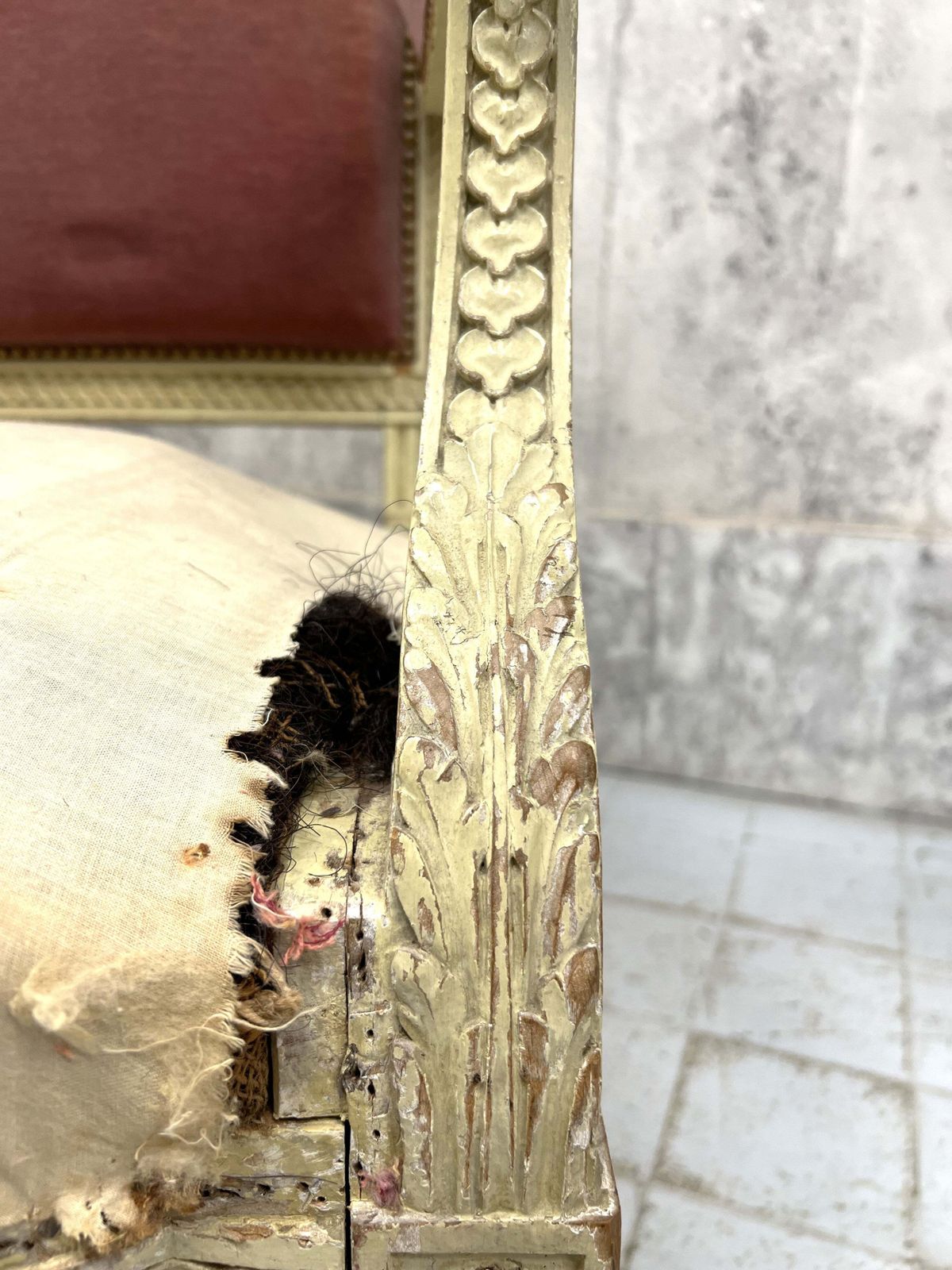 Shabby Chic Antique French Canape Sofa Bench photo buy