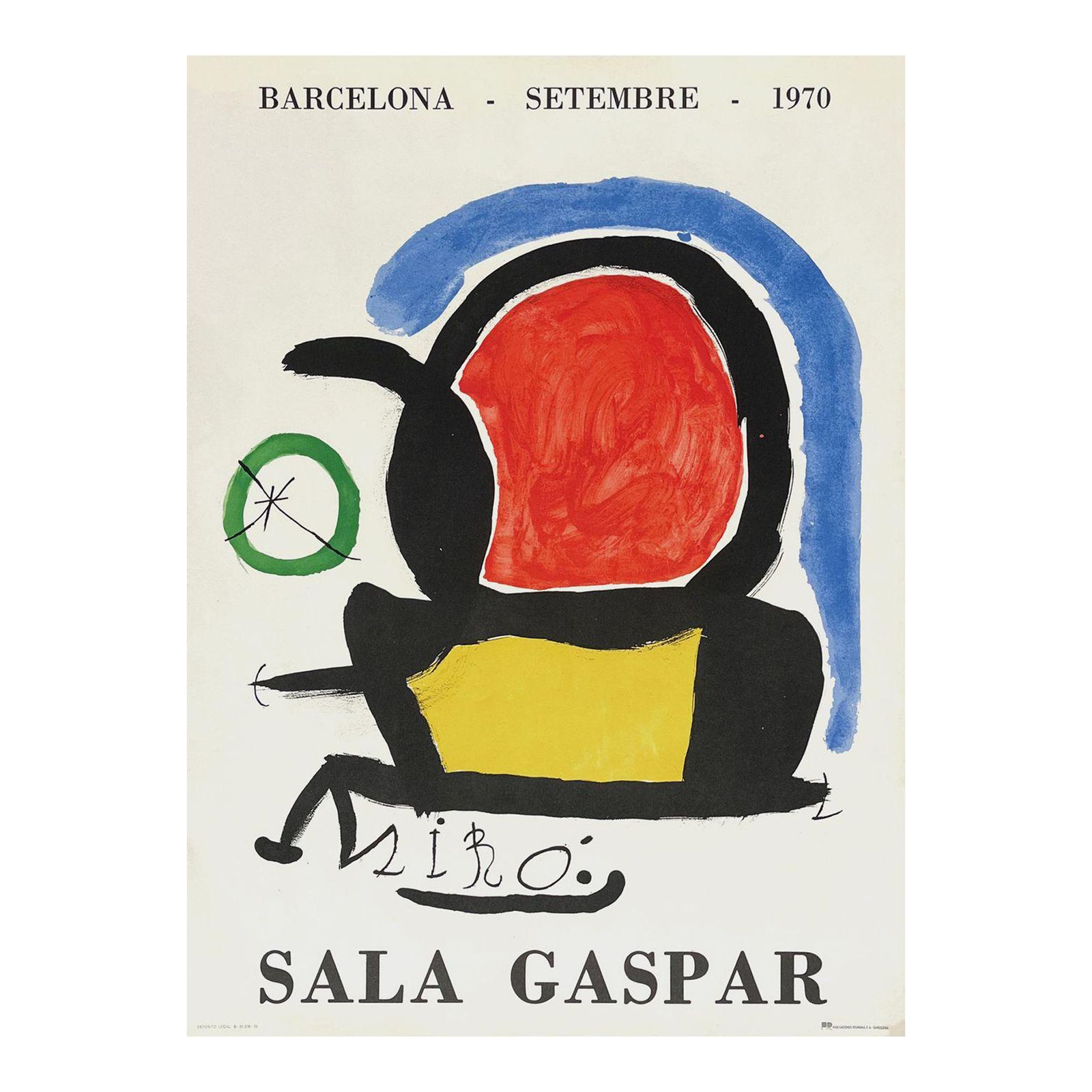 1970 Joan Miro Sala Gaspar Lithograph Poster
