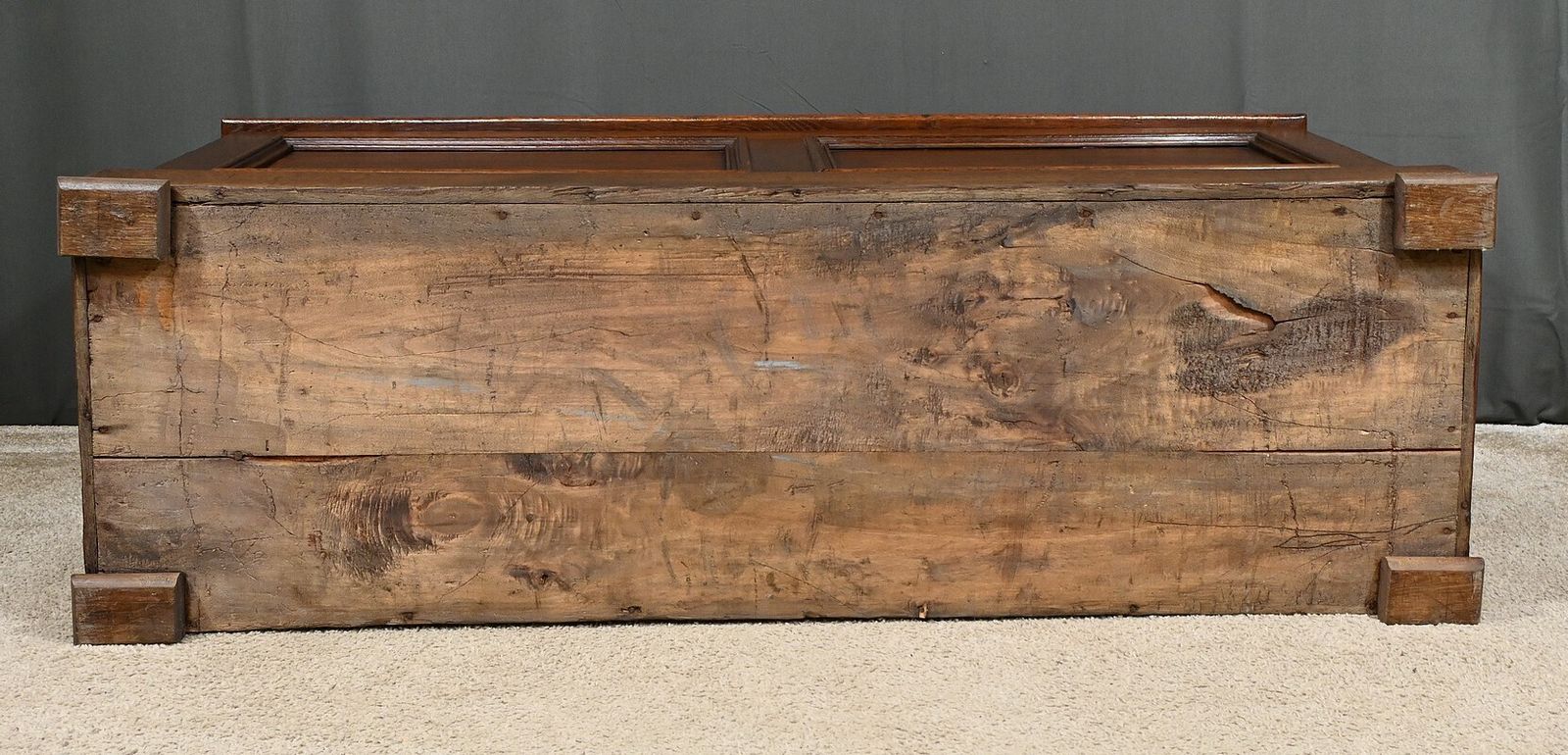 photo vintage Oak Landing Chest Bench – Early 20th Century