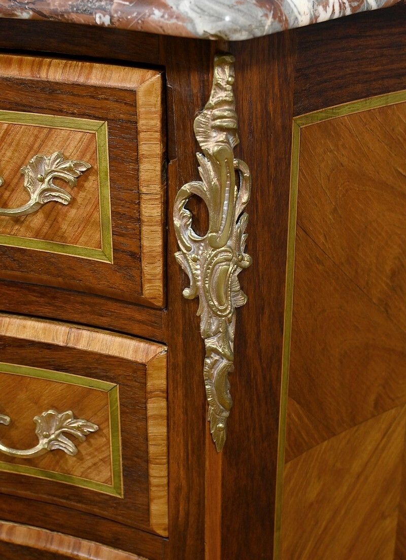 photo furniture Small Marquetry Dresser, Louis XV Louis XVI Transition Style Early 20th