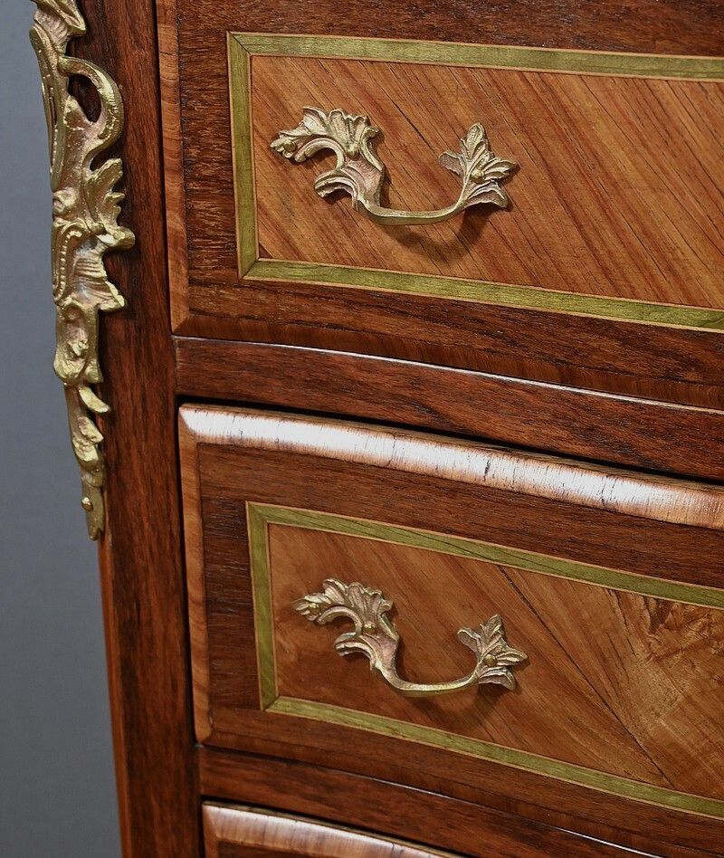 photo for sale Small Marquetry Dresser, Louis XV Louis XVI Transition Style Early 20th