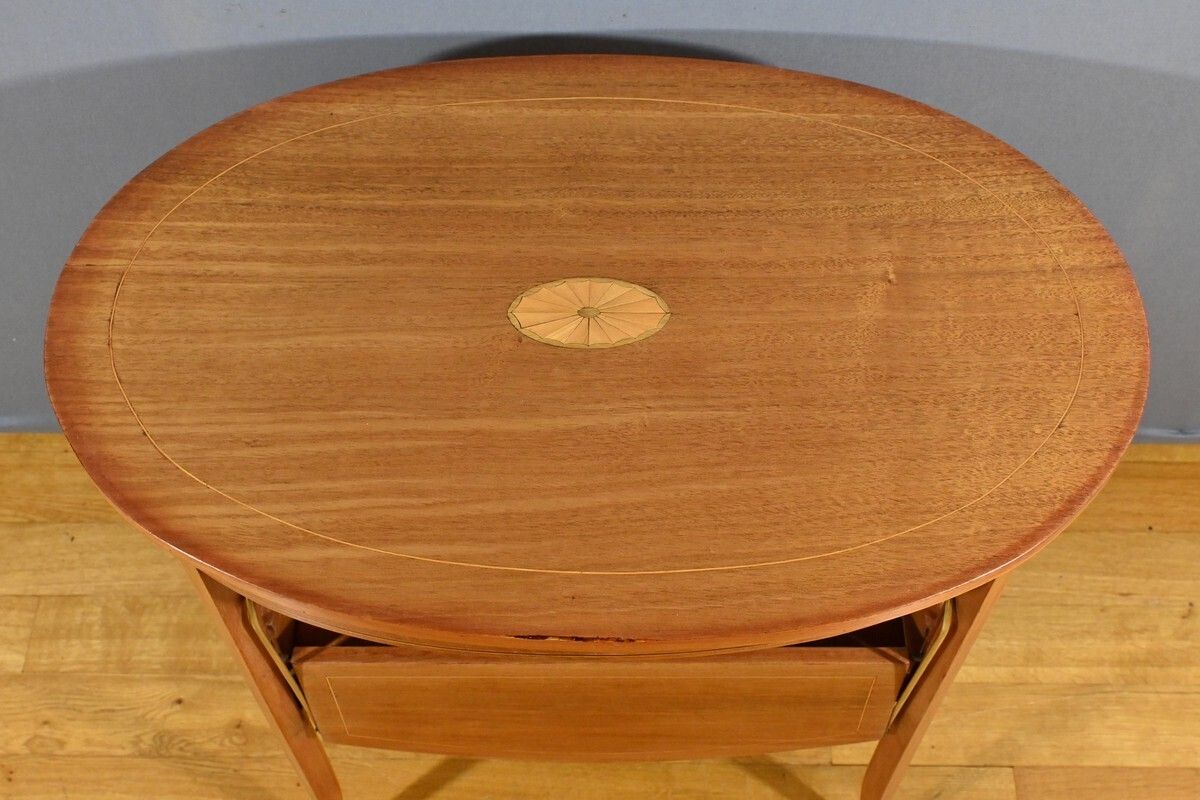 photo furniture Blond Mahogany Tea Table, Art Deco   1920