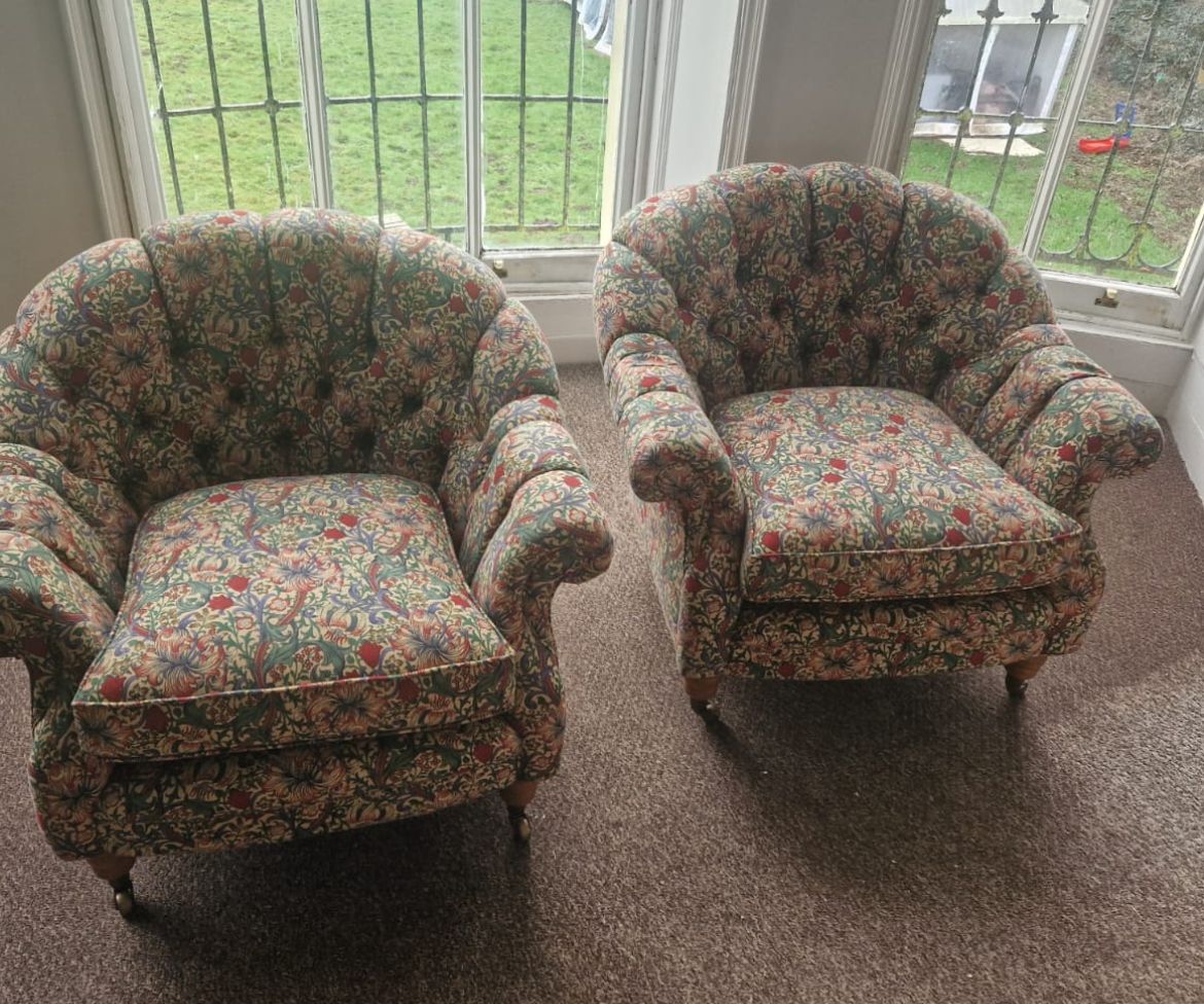 William Morris Strawberry Thief🍓 3 Piece Sofa Excellent Quality Super Comfy photo furniture