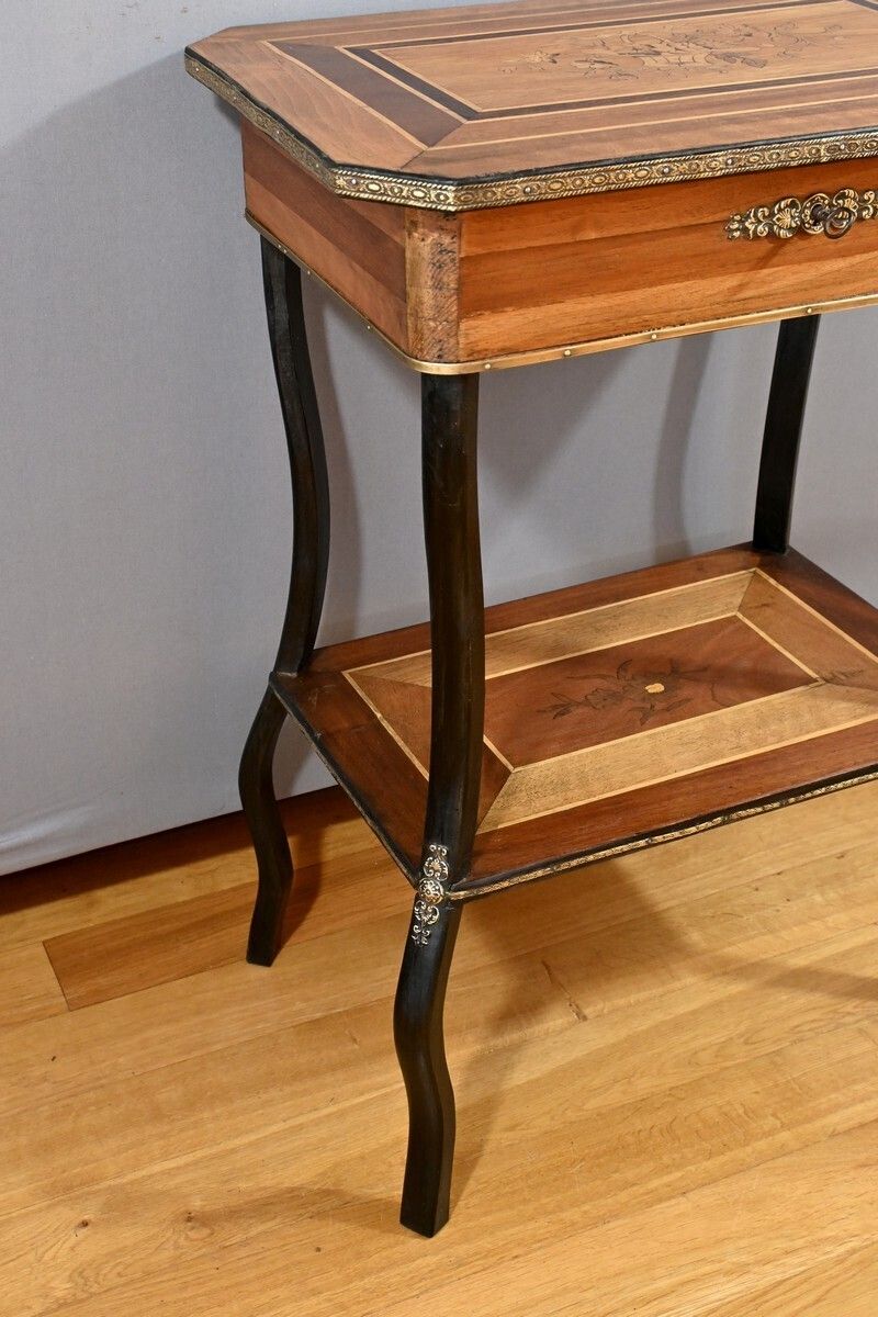 photo for sale Work Table In Marquetry, Napoleon III Style   End Xixth