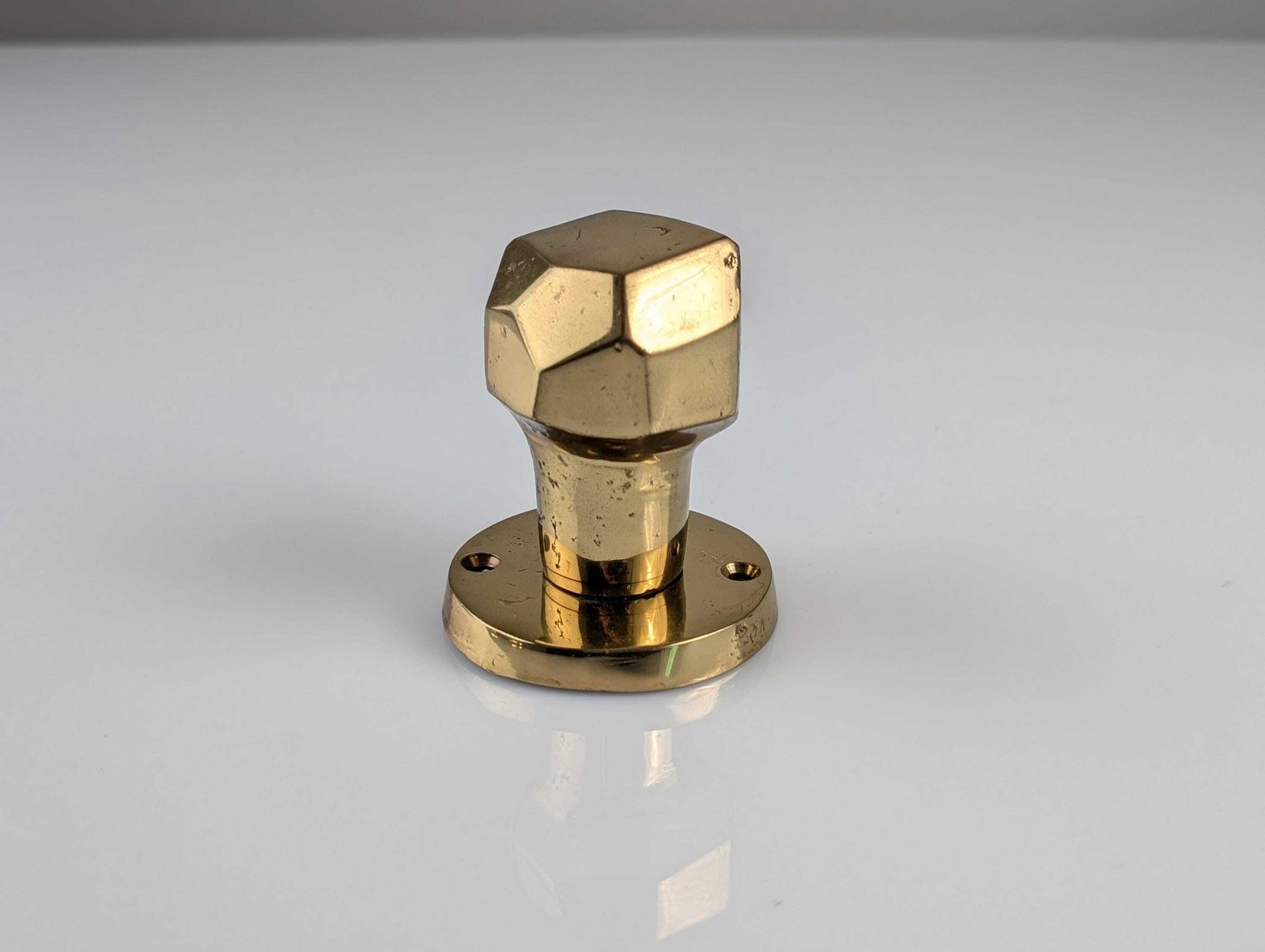 photo for sale Pair Of Brutalist Sculptural Turn Knobs In Bronze 1970s