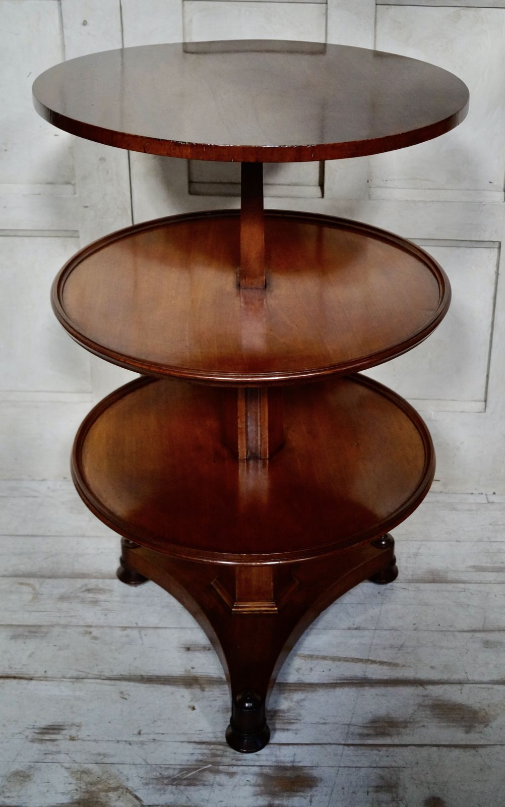 photo furniture Georgian Mahogany Metamorphic 3 Tier Dumb Waiter