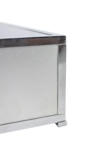 Maison Jansen. Brushed Aluminum And Metal Planter. 1970s photo vinterior