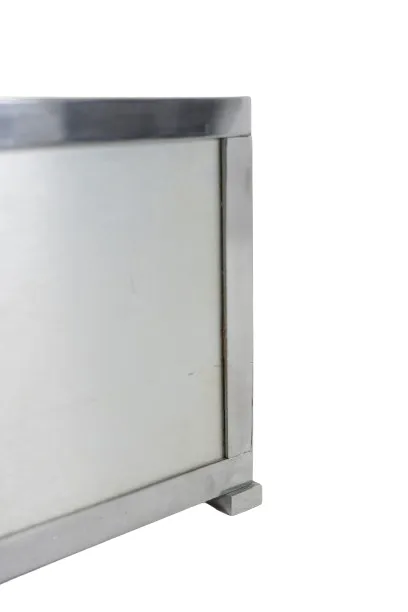 Maison Jansen. Brushed Aluminum And Metal Planter. 1970s photo buy
