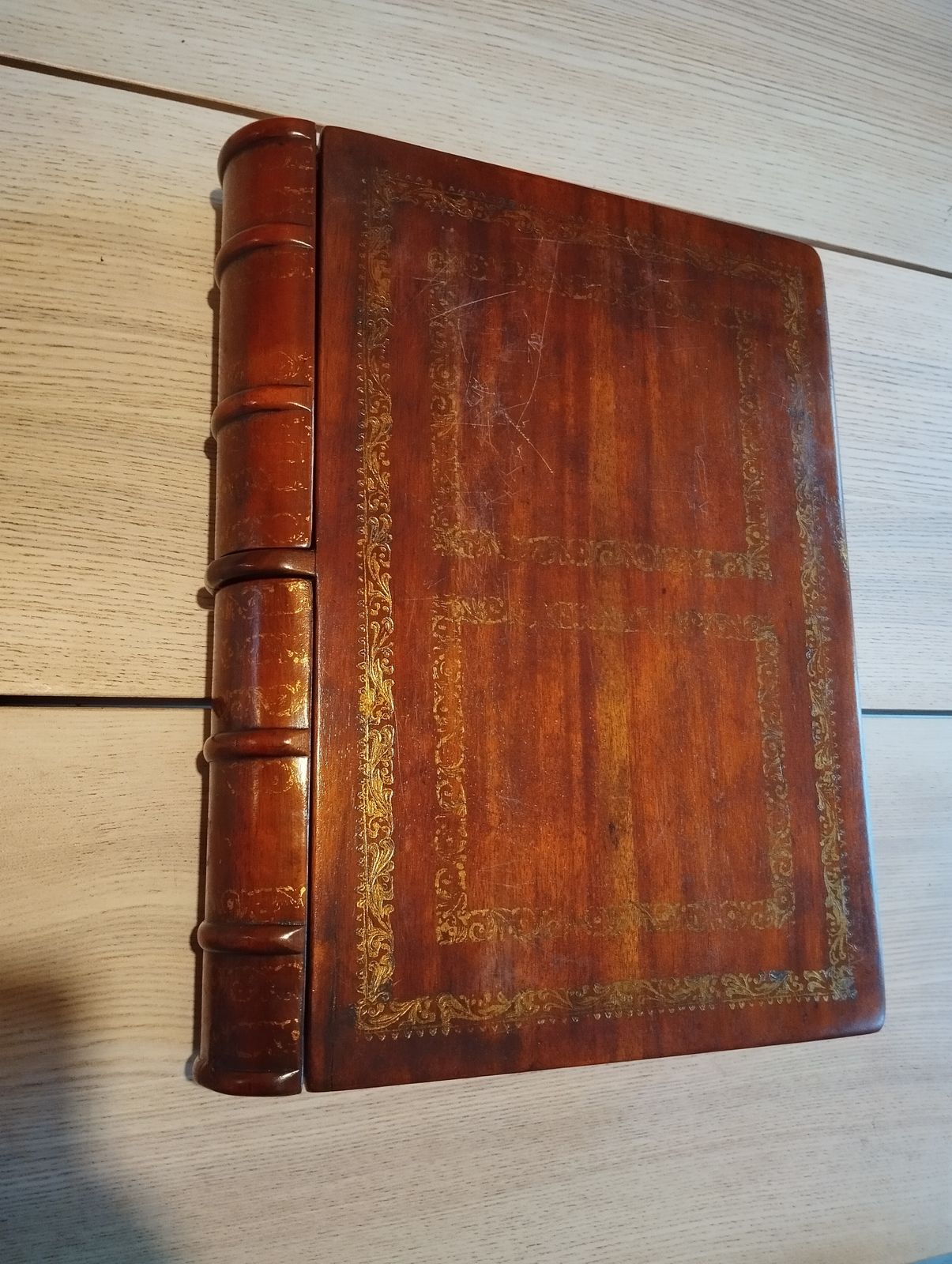 Mahogany Faux Book With Draws  "The Quiver 1882" By Maitland Smith