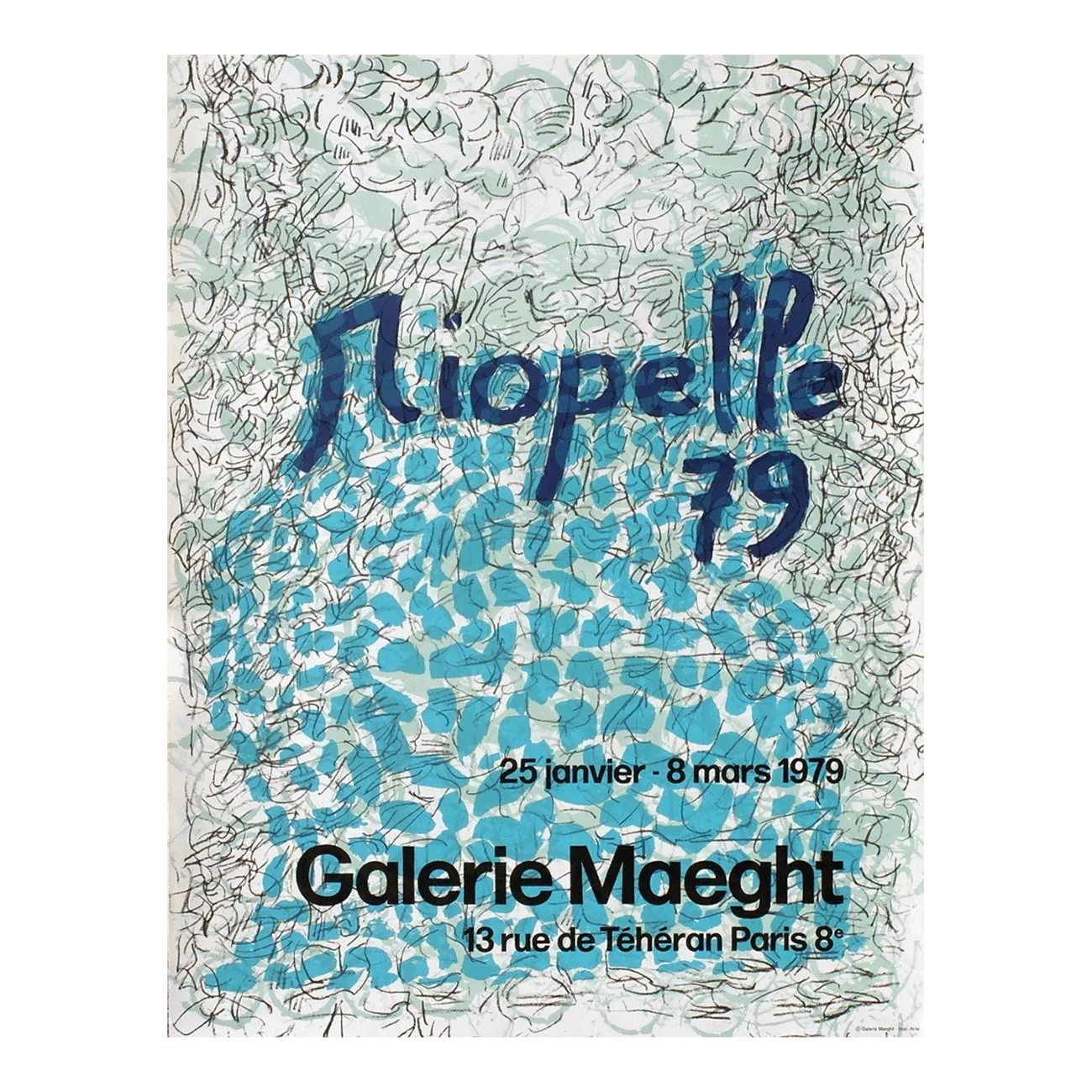 1979 Jean Paul Riopelle Galerie Maeght Exhibition Lithograph Poster