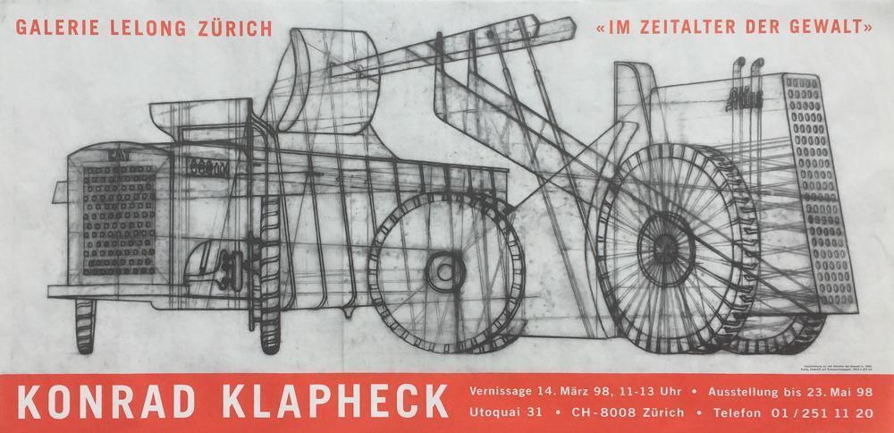 1998 Konrad Klapheck Lelong Zürich Gallery Poster