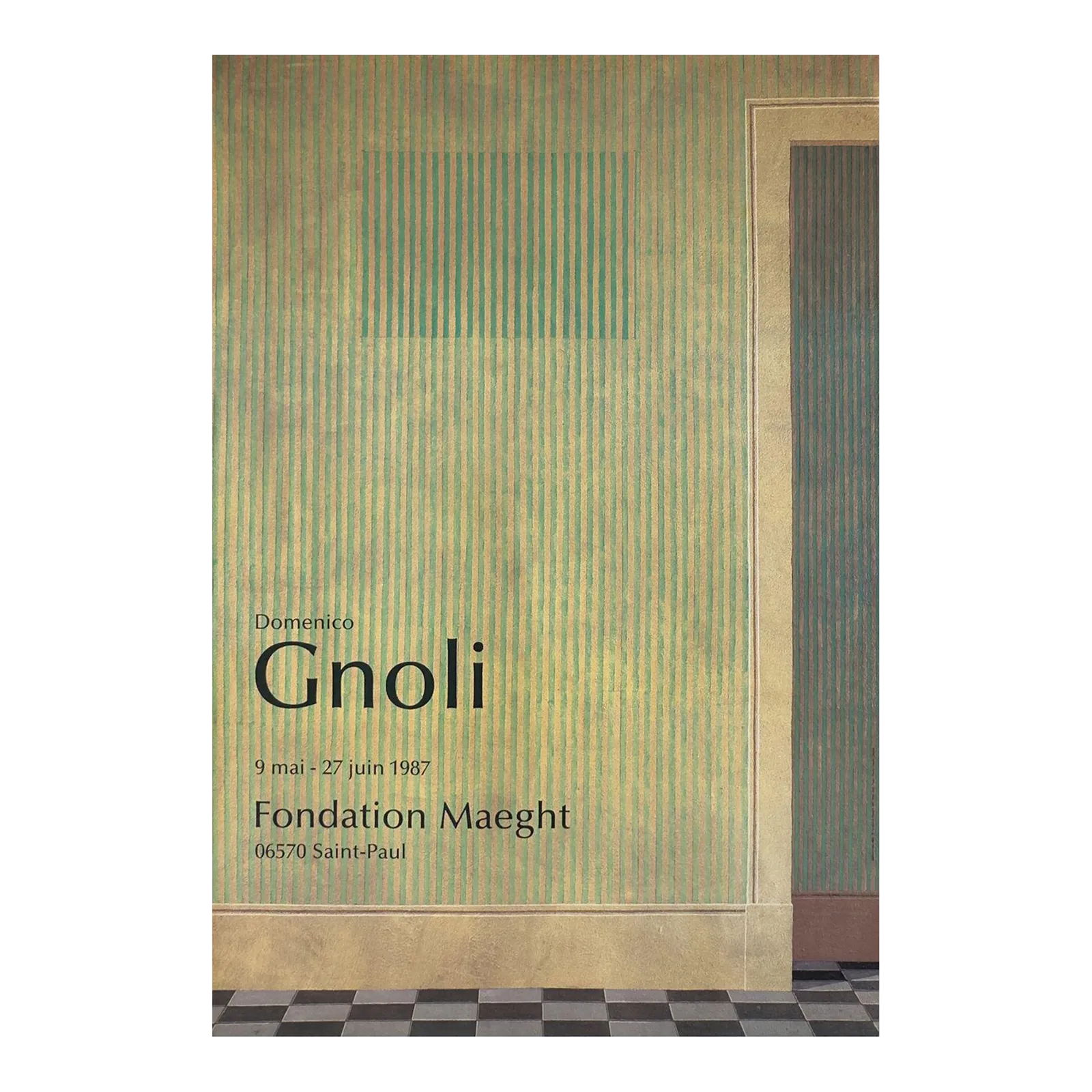 1987 Domenico Gnoli Empty House   Maeght Foundation Exhibition Poster photo furniture