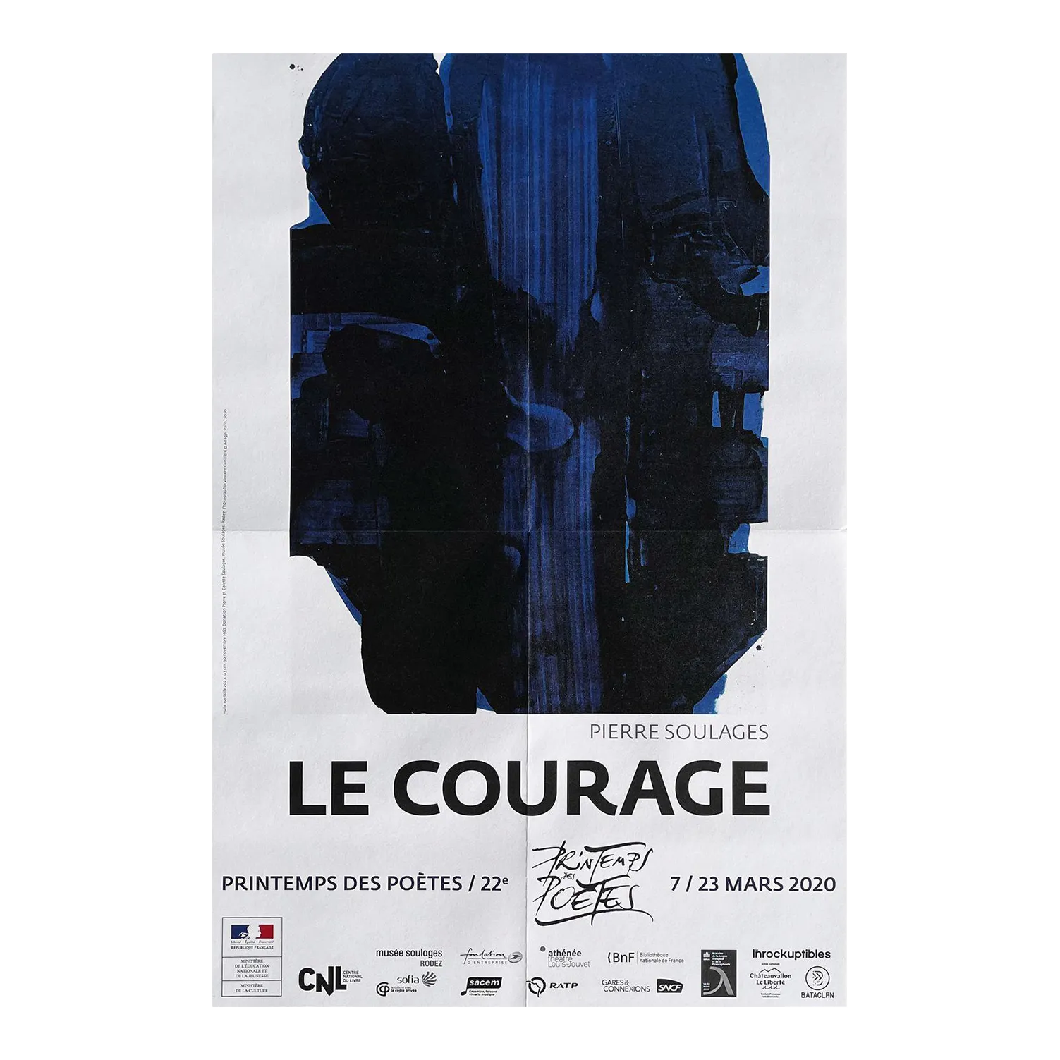 2020 Pierre Soulages Printemps Des Poètes Poster photo furniture