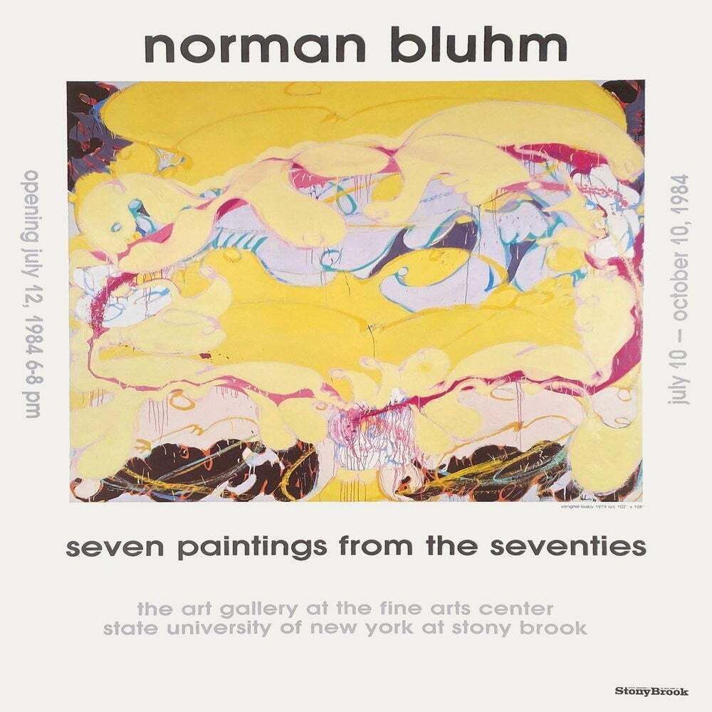 1984 Norman Bluhm University Of New York Exhibition Poster photo furniture